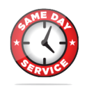 Same day service badge